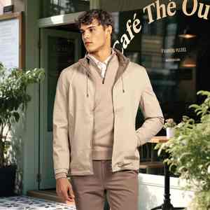 Chaqueta Cortavientos Bomber Casual Impermeable con Media Cremallera, Tallas Grandes, Unisex, con Revestimiento Personalizado de Camuflaje y Cierre Frontal de Resorte - Product Image 2