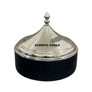 Réchaud alimentaire en acier inoxydable, finition or et argent, casserole de qualité supérieure, fait main, design en métal, marmite - Product Image 6