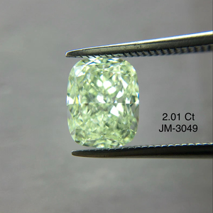 เพชรสังเคราะห์สีเหลืองอ่อน2.01กะรัต VVS1เพชรสังเคราะห์เบาะยาวรับรอง IGI 100% เพชรหลวมธรรมชาติจากอินเดียขายส่ง - Product Image 1