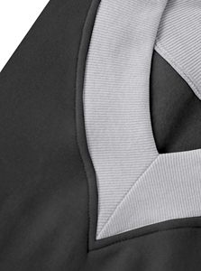 Sweat-shirt ample à col en V unisexe à la mode pull surdimensionné décontracté Streetwear haut baggy en coton doux à ourlet côtelé - Product Image 3