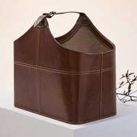 Panier de rangement en cuir véritable de qualité supérieure, écologique, fait main, multifonctionnel, pour articles divers, Noël