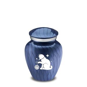 Paw Print Blue Enamel Pet Cremation Funeral Supplies Memorial Animal Burial Ashes Keepsake <b>Urns</b> Handicrafts <b>Dog</b> Cremation <b>Urn</b> - Product Image 3