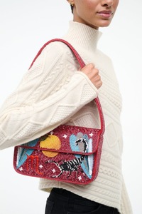 Bolso Bandolera de Moda Bohemia - Bolso de Mano Estilo Bollywood - Bolsos de Mano con Cuentas al por Mayor - Bolsos de Mano para Fiesta - Bolso Bandolera con Flecos - Product Image 4