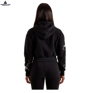 Sweat à capuche zippé de qualité supérieure pour femmes décontracté dernière conception respirant confortable Fitness Sportswear avant Logo imprimer adultes - Product Image 3