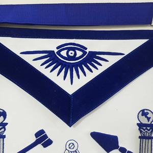Working Tools Master Mason <b>Apron</b> Masonic Hand Embroidered - Product Image 4