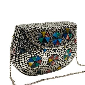 Bolso de mano multifunción de lona con mosaico elegante, hermoso diseño de azulejos, moderno y de moda para viajes, diseño intrincado y colorido para mujer - Product Image 5