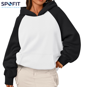 Personnalisable Sweats à capuche pour femmes Acid Wash Stonewashed Respirant Eco-Friendly 100% Cotton Fleece Drop-Shoulder Sleeve Plus Size - Product Image 2