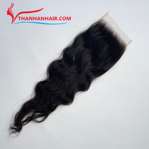 Extensiones de cabello humano sin procesar, producto de alta calidad y precio al por mayor, cierre de encaje, pelo suave ondulado de encaje HD suizo - Product Image 1