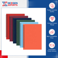 Carnet de notes en cuir Nexgen Exports avec reliure spirale PP, 80 feuilles, couleur et logo personnalisés, OEM/ODM, échantillon en 7 jours