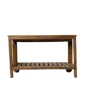 Vintage Handmade <b>Console</b> Solid Wood Artisan Furniture with <b>Rustic</b> Contemporary Classic Design for Living Room Entry Villa - Product Image 5