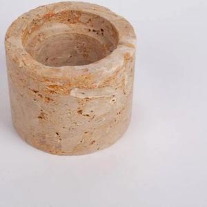 Portavelas de Piedra Travertino Hecho a Mano, Diseño Moderno y Minimalista, Textura Natural Duradera para una Decoración Elegante del Hogar - Product Image 4
