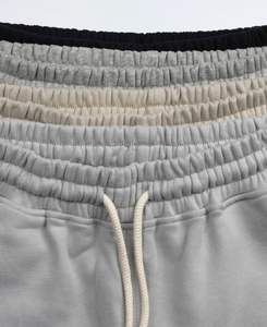 Streetwear formel en coton tricoté épais pour hommes T-shirts et shorts de grande taille avec coupe régulière - Product Image 4