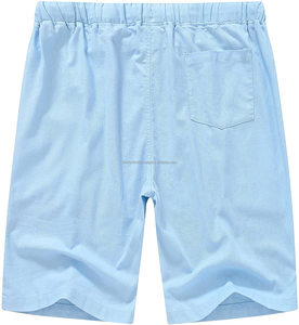 Shorts de bain décontractés pour hommes, avec cordon de serrage, taille élastique, coupe ajustée, en coton, pour la course et le sport, tendance mode, vêtements d'été - Product Image 4