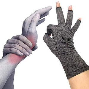 Guantes Deportivos Antideslizantes 2k25 con Logotipo Personalizado, Guantes de Compresión sin Dedos de Nailon y Cobre para Artritis - Product Image 5