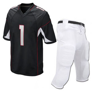 Ensemble de maillots et pantalons de football américain respirants de qualité supérieure, sur mesure, unisexe, manches courtes, 100% polyester - Product Image 1