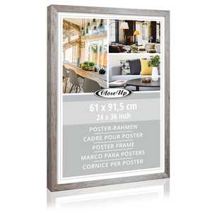 Cadre photo A3 en bois décoratif style bois flotté, cadre à bascule pour photos A1, A2, A4, 61 x 91,5 cm, pour toile, aluminium, bambou, peinture - Product Image 1