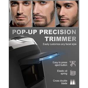 Rasoir Électrique Rechargeable Étanche pour Hommes, Rasoir de Voyage Sans Fil avec Écran LCD et Verrouillage en Allemand pour le Visage - Product Image 3