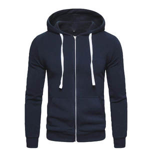 Sweats à capuche zippés respirants en coton mélangé pour hommes, sweats à capuche zippés en coton pour hommes à vendre, dernière vente en vogue - Product Image 3