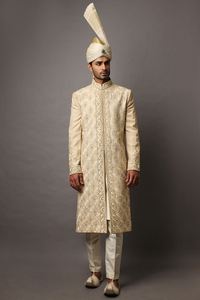 Sherwani de style indo-pakistanais pour costume de marié avec de belles broderies pour fête/mariage, vente en gros de sherwani pour hommes, meilleur prix pour sherwani - Product Image 6