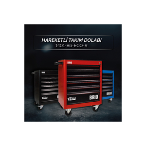 Movable Wheeled <b>Tool</b> <b>Cabinet</b> Cart 6 Lockable Drawers 74-Piece Red Stainless Steel - Product Image 3