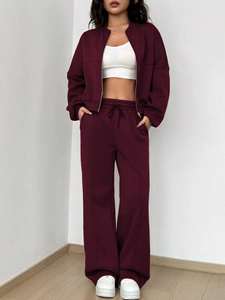 Unisex Oversized Solid Printed Hoodie Pants Tracksuit Set Regular Fit Casual Streetwear <b>100</b>% <b>Nylon</b> Fleece Winter Plus Size - Product Image 5