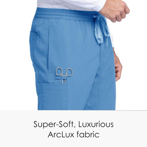 Pantalon de gommage personnalisé avec impression de logo tissu durable ceinture réglable vêtements médicaux confortables pour le personnel de santé - Product Image 4