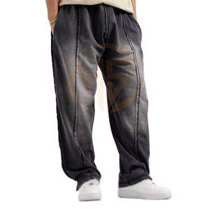 Pantalons en denim délavé pour hommes, fabrication sur mesure, vente en gros, meilleure qualité, prix bas, pantalons en denim délavé pour hommes - Product Image 6