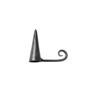 Manche en bois pour bougie, ustensile en laiton antique - Product Image 4