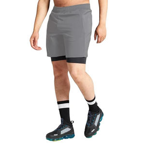 Pantalones cortos dobles activos 2 en 1 con capa de mallas interiores | Pantalones cortos de doble capa para correr, gimnasio y deportes para hombre - Product Image 4