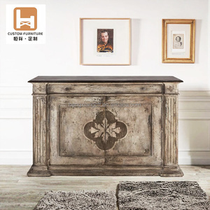 Credenza da Pranzo in <span class=keywords><strong>Legno</strong></span> Massello Stile Retrò Americano HX, Mobile Tradizionale con Funzione di Archiviazione - Product Image 4
