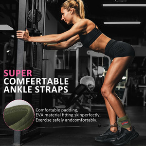 Correa de Tobillo de Neopreno para Gimnasio con Logotipo Personalizado, con Anillo en D, Acolchado Grueso, Ajustable, Accesorio de Entrenamiento para Hombres y Mujeres - Product Image 4