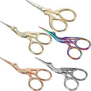 Stork Embroidery Scissors And <b>Cross</b> <b>Stitch</b> Sewing Craft Bird Small Tool Scissor with colors and smooth working zarnab surgical - Product Image 2