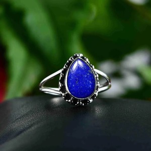 Anillo de lapislázuli hecho a mano natural de alta demanda para meditación o curación energética y conexión espiritual a precio de fábrica - Product Image 2