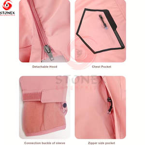 Chaquetas Softshell Impermeables de Invierno para Mujer, Hechas en Pakistán, Talla Grande, para Exteriores, con Capucha, Cuello Transpirable, Logotipo Tejido en la Parte Delantera - Product Image 5
