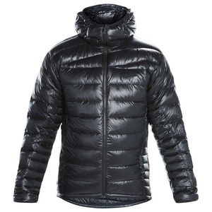 Chaqueta acolchada de invierno personalizada de alta calidad para hombre, ropa de doble cara, impermeable, transpirable, con patrón de letras, brillante con capucha - Product Image 2