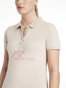 Camiseta de montar de alta calidad para mujer, venta al por mayor, tecnología de tela avanzada, ajuste flexible transpirable, gestión de la humedad ecuestre - Product Image 6