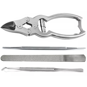 Heavy Duty Chiropody Toenail Clippers for Thick Nails Set of 4 Manual Podiatry Instruments Stainless Steel Nail Care INNOVAMED - Product Image 1