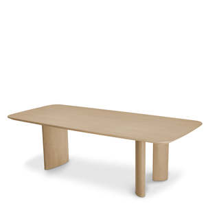Harmonie S Natural Oak Veneer Dining <b>Table</b> Modern Design <b>Solid</b> <b>Wood</b> Living Room Furniture for Home or Hotel Use - Product Image 1