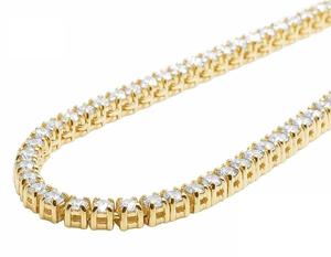 สร้อยคอเทนนิสทอง10K หรูหราสำหรับผู้หญิงที่มีเพชรปลูกในห้องแล็บของขวัญงานหมั้นหรือครบรอบที่สมบูรณ์แบบ - Product Image 2