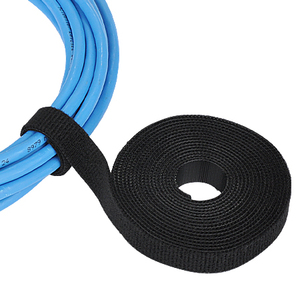 Fascette in velcro di qualità morbida su entrambi i lati nere 14 mm 1 m - Product Image 1