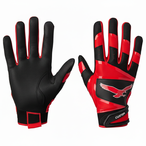 Prix de gros Gants de frappe personnalisés avec logo imprimé Accessoires de baseball et de softball Gants de frappe durables avec paume adhérente et respirante - Product Image 3