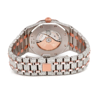 Montre de luxe unisexe Frost Legacy Iced Moissanite ETA Quartz Analogique en acier inoxydable, boîtier octogonal personnalisé, verre traité 20 mm