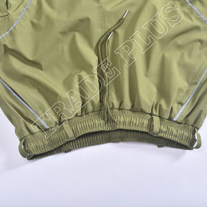 Pantalon de ski imperméable élégant vert olive avec doublure chaude en polaire et poches cargo multiples - Product Image 3