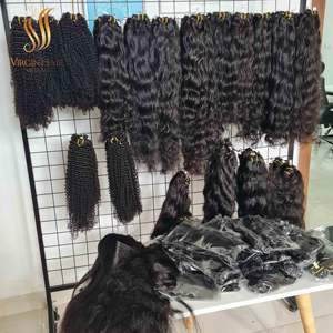 Cabello virgen vietnamita ondulado natural para peluca Frontal de encaje crudo sin procesar HD transparente 13x6/13x4 extremos súper doblemente dibujados - Product Image 1