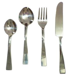 Juego de cubiertos de plata con mango de titanio y acero inoxidable, Set de cubertería tradicional de plata, seguro y saludable para uso diario, gran oferta - Product Image 2