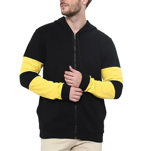 Sweat à capuche zippé pour homme, streetwear, en coton molletonné, doublure chaude, pour l'exportation en gros, services de fabrication en usine - Product Image 2