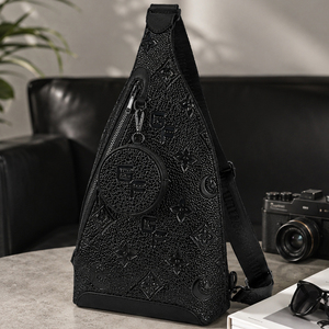 Bolso Cruzado de Cuero Genuino para Hombre, Personalizado OEM, de Alta Calidad, Material PU, Bolso de Pecho para Negocios - Product Image 2