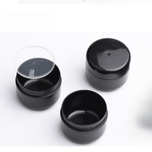 Pot cosmétique rectangulaire vide en plastique PP transparent personnalisable de 50 ml et 100 ml avec couvercle à vis noir et joint, sérigraphié, vente en gros - Product Image 5