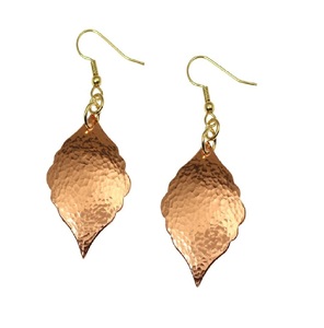 Pendientes de cobre puro de diseño geométrico indio y chino a precio económico, modernos y cómodos para usar todo el día. - Product Image 1