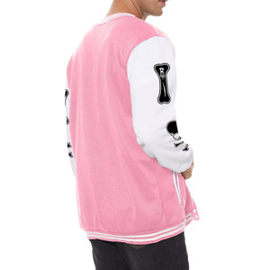 <b>Men's</b> High Quality Custom Embroidered Breathable Windproof Fleece-Filled Patchwork Design Letterman <b>Baseball</b> <b>Jackets</b> Plus Sizes - Product Image 3
